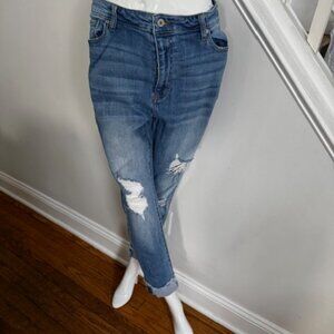 KanCan Cropped Jeans with folded Cuff Size XL